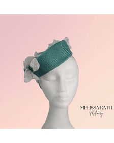 A picture of a Green Millinery Pillbox by Melissa Rath Millinery listed on hatporium