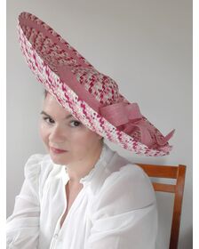 A picture of a paper braid saucer hat by Melissa Rath Millinery listed on hatporium